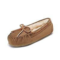 DREAM PAIRS Boys Girls House Slippers Faux Fur Indoor Outdoor Moccasin Shoes