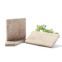 Natural Travertine Stone 3-Piece Set - Versatile and Stackable Product Photography Props, Ideal for Jewelry, Food, Cosmetics, Skincare, Still Life, and Flat Lay Photography (3 Small)