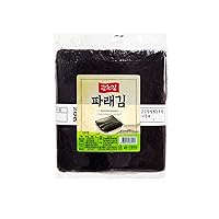 100 Sheet 5.29 oz. Dried Green Seaweed Crispy Nori Sheets Tasty Premium Raw Laver KETO VEGAN DIET Gluten Free Perfect Onigiri Sushi Gimbap Product from Korea도시락김 のり Roast as you need