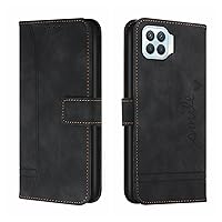 Cellphone Flip Case Compatible with Oppo A73 2020 4G/ F17 Wallet Case ,Shockproof TPU Protective Case,PU Leather Phone Case Magnetic Flip Folio Leather Case Card Holders Protective Case ( Color : Blac