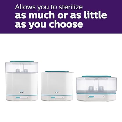 Philips Avent 3-in-1 Electric Steam Sterilizer for Baby Bottles, Pacifiers, Cups and More