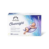 Amazon Brand - Mama Bear Overnight Diapers, Hypoallergenic, Size 3 (86 count), White