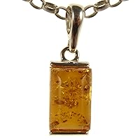 BALTIC AMBER AND STERLING SILVER 925 DESIGNER COGNAC PENDANT JEWELLERY JEWELRY (NO CHAIN)