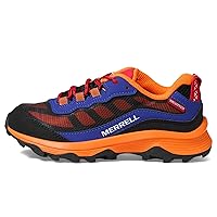 Merrell Moab Speed Low Waterproof Hiking Shoe, Blue, 3 US Unisex Big Kid