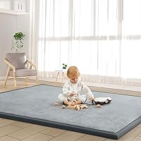 Baby Play Mat Nursery Rug - 6’7” X 4’11” Memory Foam Area Rug Soft Padded Carpet - 1