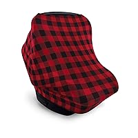 Hudson Baby Unisex Baby Multi-use Car Seat Canopy, Buffalo Plaid, One Size