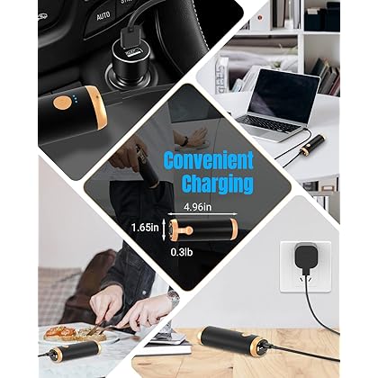 SEANCHEER Small Car Vacuum Portable, 7000Pa/120W Mini Vacuum Cordless Rechargeable, Detachable Handheld Vacuum Cleaner for Car with LED Flashlight/powerbank, for Car/Home/Outdoor