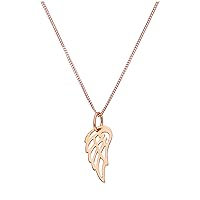 jewellerybox Rose Gold Plated Sterling Silver Open Angel Wing 14-32 Inches
