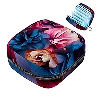 Flower Petal Period Pouch, Portable Tampon Storage Bag for Sanitary Napkins, Tampon Holder for Purse Feminine Product Organizer, First Period Gifts for Teen Girls School