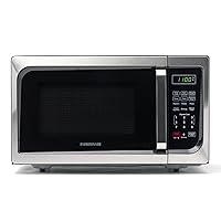Farberware FM09SSE 900-Watt with LED Lighting Microwave Oven, Stainless Steel, 0.9 Cu.Ft