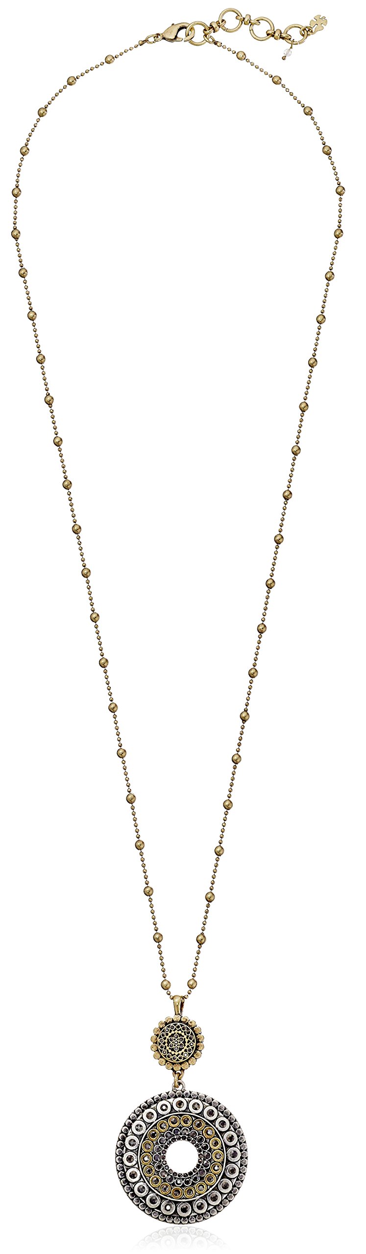 Lucky Brand Two Tone Tribal Pendant Necklace, 30