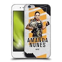 Head Case Designs Officially Licensed UFC Fight Card Amanda Nunes Soft Gel Case Compatible with Apple iPhone 6 / iPhone 6s