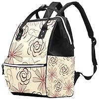 Blossoming Flower Diaper Bag Backpack Baby Nappy Changing Bags Multi Function Large Capacity Travel Bag