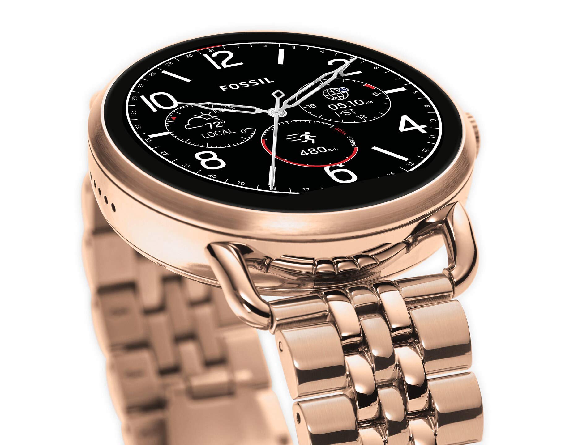 Fossil Q Wander Gen 2 Rose Gold-Tone Stainless Steel Touchscreen Smartwatch FTW2112