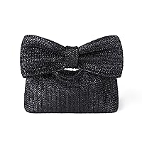 Lanpet Bow Straw Clutch Purses for Women Summer Beach Bag Vacation Woven Puese Handbags for Formal Party Wedding