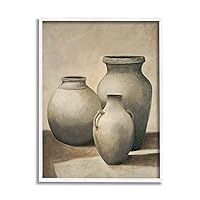 Stupell Industries Clay Plant Pottery Jars Still Life Pencil Sketch, Design by Andre Mazo