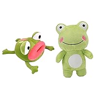 CAZOYEE Soft Frog Plush Doll Stuffed Animal, and Cute Frog Snuggly Hugging Pillow, Adorable Plush Frog Toys Gift for Kids Children Girls Boys Baby Toddlers, Cuddly Frog Plushies Decoration