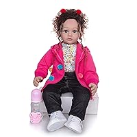 Reborn Baby Dolls, Realistic Newborn Baby Dolls, 24 Inch Lifelike Handmade Silicone Doll, Baby Soft Skin Realistic, Birthday Gift Set for Kids Age 3 +
