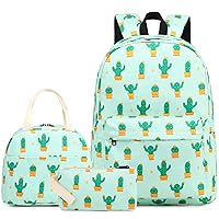 School Backpack Set for Girls, 3-in-1 Kids Teens Elementary Middle School Bags Bookbag with Lunch Bag Pencil Case