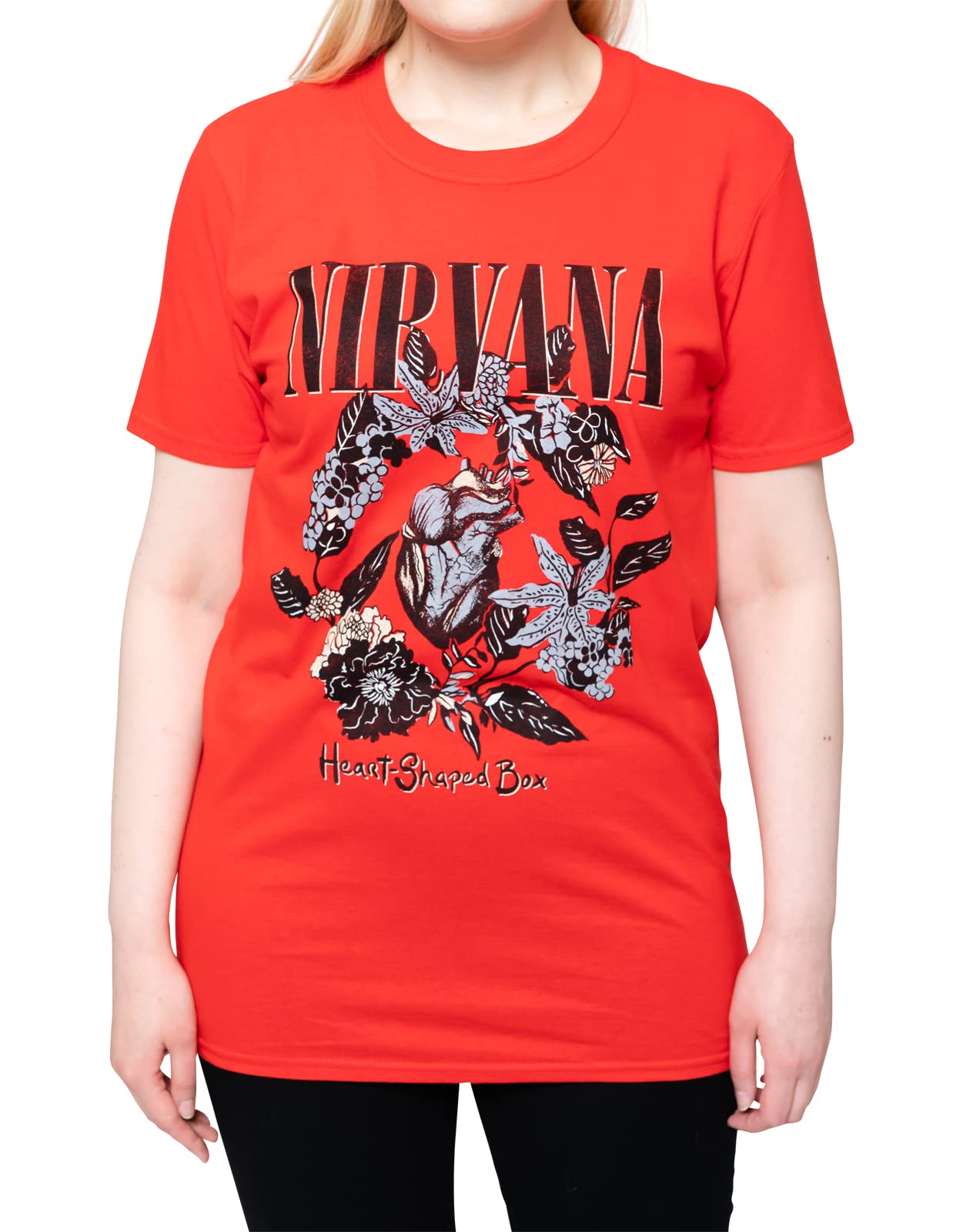 Nirvana Men's Heart-Shaped Box Slim Fit T-Shirt Red