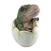 Design Toscano QM2728000 Baby Tyrannosaurus Rex Dino Egg Statue,Full Color