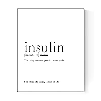 Insulin Definition Art Print | Type 1 Diabetes Poster | T1D (11x14)