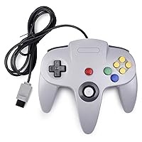 Classic N64 Controller, Retro N64 Wired Remote Joystick Gamepad Controller Compatible with N64 Video Game System Console Gray