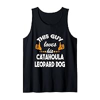 This guy loves his Catahoula Leopard Dog fun gift Tank Top