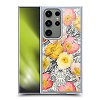 Head Case Designs Officially Licensed Micklyn Le Feuvre Collage of Flowers and Pattern Florals 2 Soft Gel Case Compatible with Samsung Galaxy S23 Ultra 5G and Compatible with MagSafe Accessories