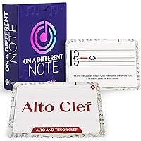 Briston Intermediate & Beginner Musicians 70 Flashcards - On a Different Note, Alto & Tenor Clefs, Dynamic Symbols, Tempo & Time – Teacher or Home Music Study Art Students Learning Band Flash Cards