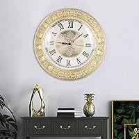 Silent Non-Ticking Numbers Clock,Wall Clock,Luxury Mute Copper Wall Hanging Clock for Bedroom,Living Room, Kitchen,Home,Office, Wall Clock,Silent Non-Ticking Numbers Clock,LuxuryClock Wall Clock