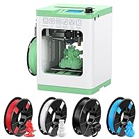 3D Printer TINA2S(Newest) and 4 Colors PLA 3D Printer Filament for Tina2 and Tina2 S, Equipped with an Ultra-Quiet Motherboard can Resume Printing Mini 3D Printers
