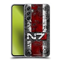 Head Case Designs Officially Licensed EA Bioware Mass Effect N7 Logo Distressed Graphics Soft Gel Case Compatible with Samsung Galaxy A34 5G