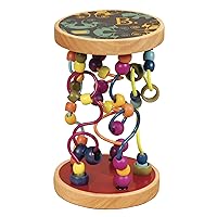 B. toys – Loopty Lo Wooden Rolling Toy - Developmental Bead Maze – Wooden Wire Maze – Crawling Rolling Toy- 47 Beads & 5 Mazes – Classic Toy for Babies, Toddlers, Kids – Quality Wood – 18 Months +