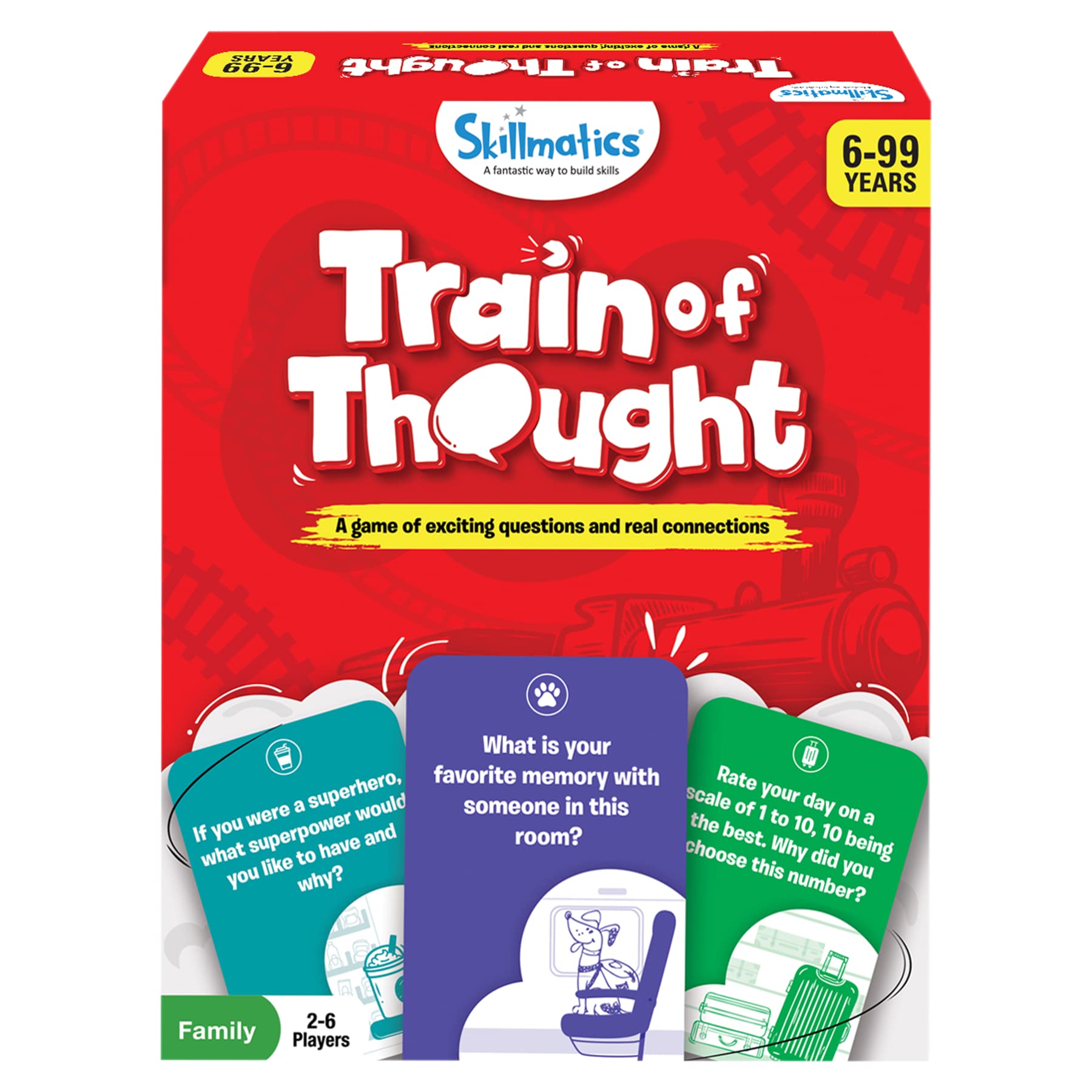 Skillmatics - Guess in 10 Animal Planet + Train of Thought (Ages 6-99) Bundle | Card Games for Kids