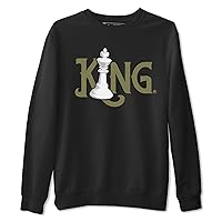 4 Medium Olive Design Printed Chess King Sneaker Matching Sweatshirt