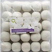 Wooland Wholesale Bulk Laundry XL Premium Wool Dryer Balls - 100% New Zealand Organic Wool Natural Fabric Softener for Sensitive Skin, Babies (75 Count)