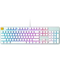 Glorious Custom Gaming Keyboard - GMMK 100% Percent Full Size - USB Wired Mechanical Keyboard - RGB Hot Swappable Switches & Keycaps - Silver/White Metal Top Plate