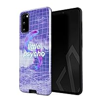 Compatible with Samsung Galaxy S20 FE Case Little Psycho Kawaii Stay Weird Mesh Trippy Psychedelic Acid Trip Ocean Sea Heavy Shockproof Dual Layer Hard Shell + Silicone Protective Cover