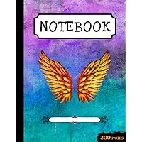 Notebook 150 sheets: Huge Notebook with 300 Pages to Write Novels, Stories, Poems, Songs... Vintage Wings Cover Design. Beautiful Gift for Authors, ... Lined Paper Journal 300 Pages. 8.5 x 11