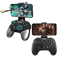 Set of 2 Bluetooth Controller for Apple Arcade MFi Games/iPhone/iPad/Mac/TV/Windows PC Steam/Nintendo Switch Lite/OLED with Macro Button/Lock Joystick Speed/6-Axis Gyro/Dual Vibrations/Turbo Functions