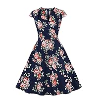 Tea Party for Women 1950s Vintage Audrey Hepburn Homecoming Prom Dress 50s 60s Retro A-Line Cocktail Swing Dresses