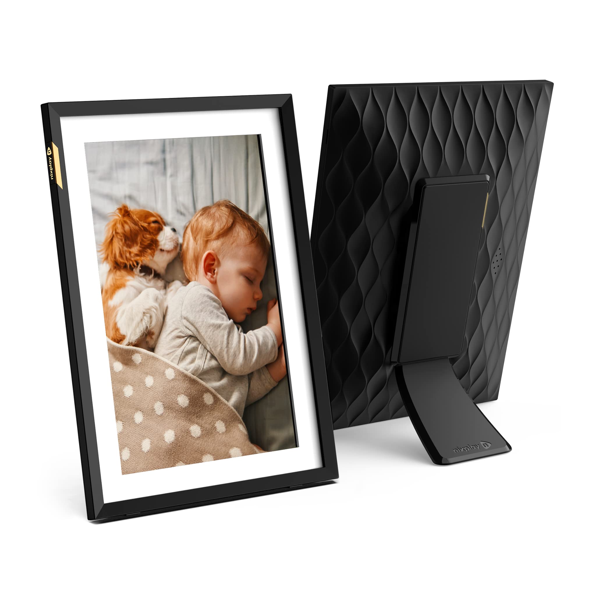 Nixplay 10.1 inch Touch Screen Smart Digital Picture Frame with WiFi (W10P) - Black Classic Matte - Share Photos and Videos Instantly via Email or App - Preload Content