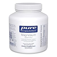 Magnesium (Glycinate) - Supplement to Support Stress Relief, Sleep, Heart Health, Nerves, Muscles, and Metabolism* - with Magnesium Glycinate - 180 Capsules