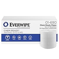Everwipe Chem-Ready Wiping System Refill Dry Wipes Rolls White, Make Your Own Wet Wipes, 6 x 90 wipes, 192808 (01-690)