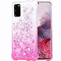 Case for Galaxy A32 4G,Gradient Bling Sparkle Moving Glitter Quicksand Crystal Phone Case with Anti-Fall Angle for Samsung Galaxy A32 4G(Pink)