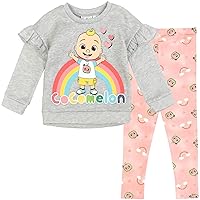 CoComelon JJ Baby Girls Pullover Fleece Sweatshirt and Pants Set Infant to Toddler