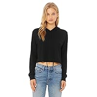Bella Canvas Womens Fast Fashion Cropped Long-Sleeve Hoodie (8512)