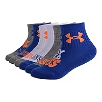 Under Armour Boys Multi Pack Printed Quarter Sock