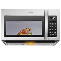 Midea MOR17BSA-SS 1.7 Cu.ft. Over The Range Microwave Oven with Smart Touch Panel, Auto Cooking Menu, 1000 W, 300 CFM Ventilation, in Stainless Steel